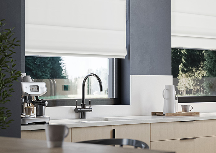 Ascot, Snow White - Twist&Fit Roman Blind - Image 5
